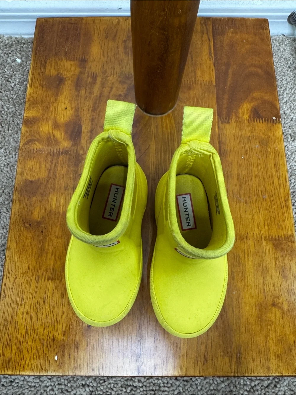Hunter Kids Yellow Finley Rain Boots